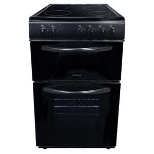 Statesman 50cm electric cooker with double oven in Black - EDC50B