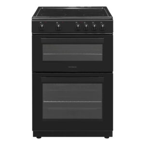 Statesman 60cm electric cooker with double oven in Black - EDC60B2