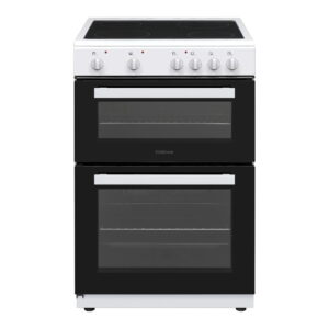 Statesman 60cm electric cooker with double oven in White - EDC60W2