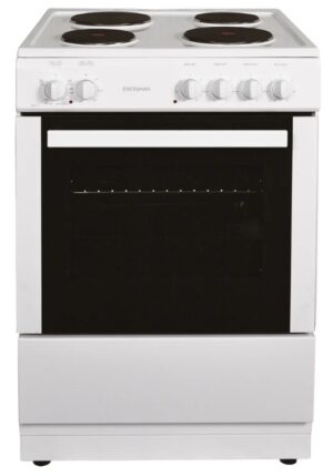 Statesman NAPIER60EW 60cm Solid Plate Single Cavity Cooker - White